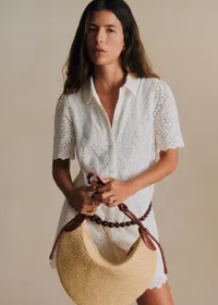 Robe Helly - Broderie Unie Ecru — view 2