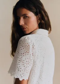 Robe Helly - Broderie Unie Ecru — view 3