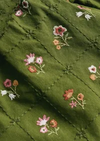 Robe Hélo - Olive / broderie herbier — view 5