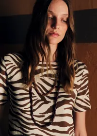 Robe Lara - Imprimé Zebra Terre — view 2
