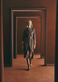Robe Line - Imprimé Winter Leopard Camel — view 3