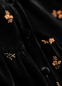 Robe Louise - Noir / Broderie Bronze — view 2