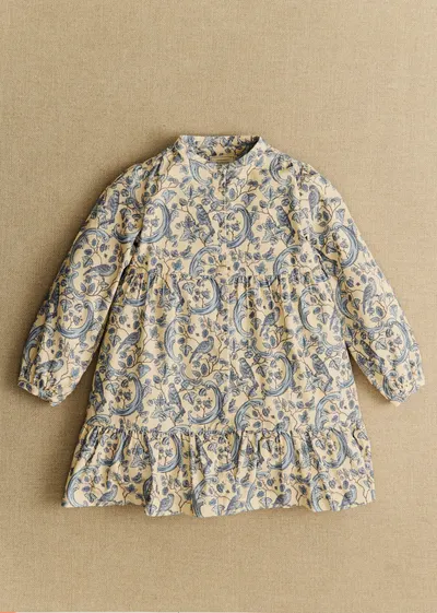 Robe Louise - Petit Sézane x Antoinette Poisson - Imprimé Oiseaux Bleus