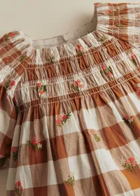 Robe Lucinda - Maxi Vichy Caramel / Ecru — view 4