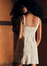 Robe Mafeo - Broderie Unie Ecru — view 4