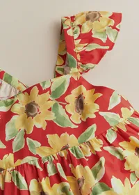 Robe Martha - Imprimé Tournesols Rouge — view 2
