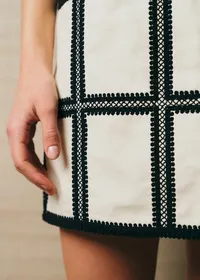 Robe Marye - Crochet Noir Fond Écru — view 2