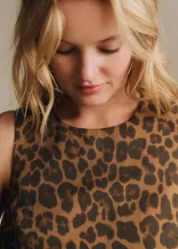 Robe Nicia - Imprimé Winter Leopard Camel — view 2