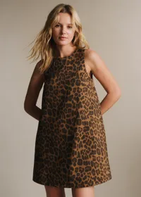 Robe Nicia - Imprimé Winter Leopard Camel — view 3