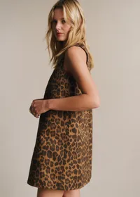 Robe Nicia - Imprimé Winter Leopard Camel — view 4