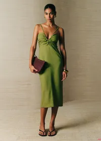 Robe Pearly - Vert Olive — view 2