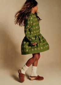 Robe Romina - Olive / broderie herbier — view 4