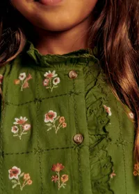 Robe Romina - Olive / broderie herbier — view 5
