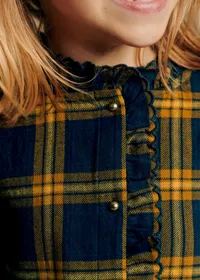 Robe Romy - Carreaux Bleu Nuit — view 3