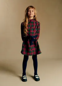 Robe Salomé - Carreaux rouge et vert — view 3