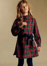 Robe Salomé - Carreaux rouge et vert — view 4
