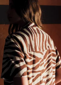 Robe Sonali - Imprimé Zebra Terre — view 3