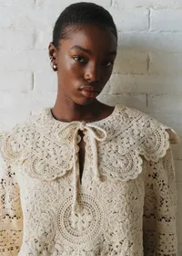 Robe Valya - Sézane x SEA NY - Guipure Unie Crème — view 3