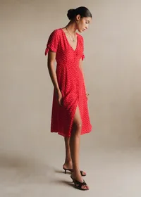 Robe Vic - Mini Pois Fond Rouge — view 2