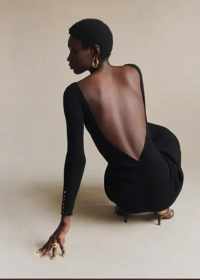 Robe Vivianne - Noir Doré