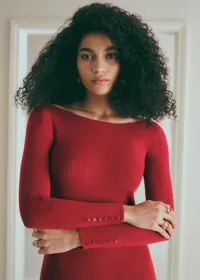 Robe Vivianne - Rouge Foncé — view 4
