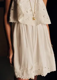 Robe Vytta - Broderie Unie Ecru — view 3