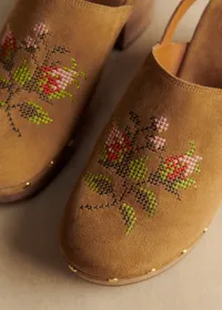 Sabots Doreen - Sézane x Baziszt - Beige Broderie — view 4