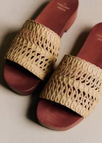 Sabots low Maria - Naturel Textile Tressé — view 3