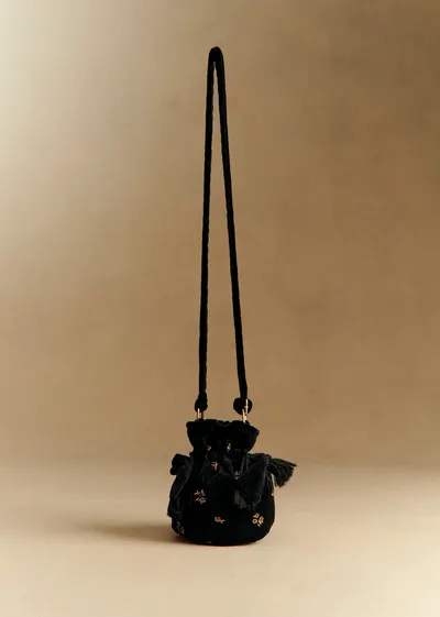 Sac boule - Broderie Fleurs