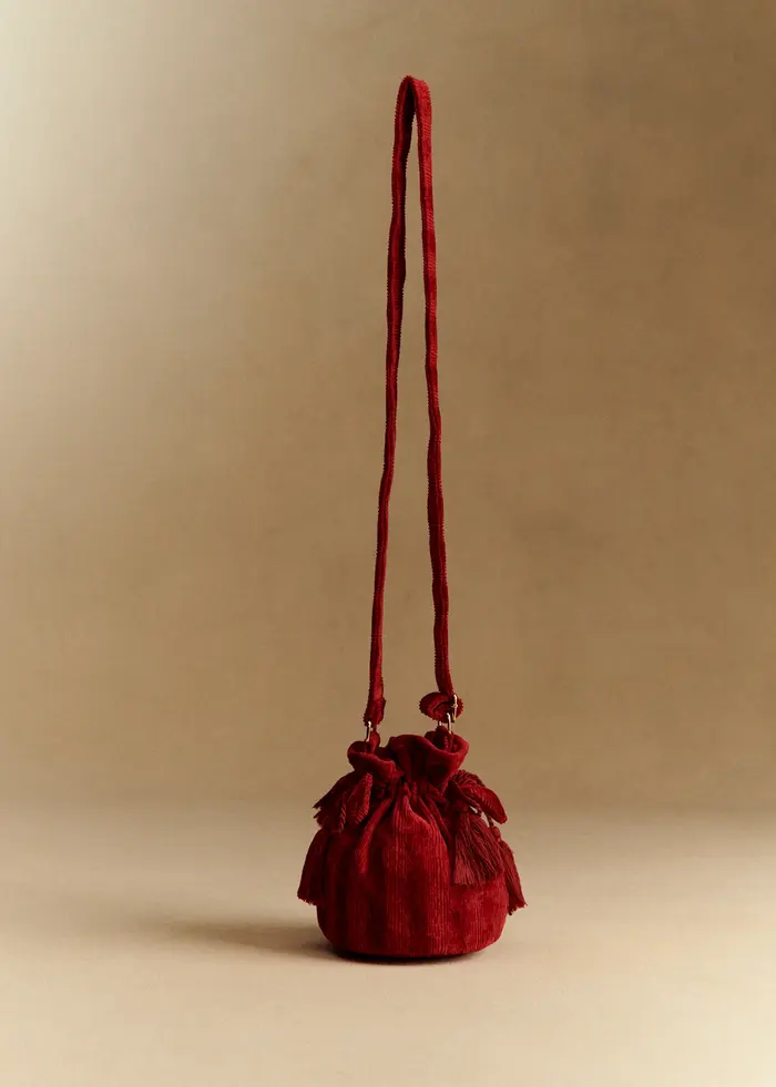 Sac boule velours milleraie - Rouge