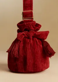 Sac boule velours milleraie - Rouge — view 2