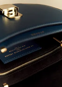 Sac Claude - Bleu Denim Lisse — view 4