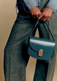 Sac Claude - Bleu Denim Lisse — view 5