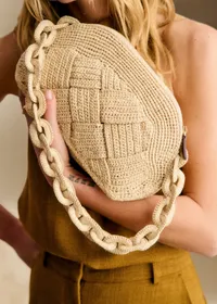Sac Isabelle - Raphia Naturel Tressé — view 2