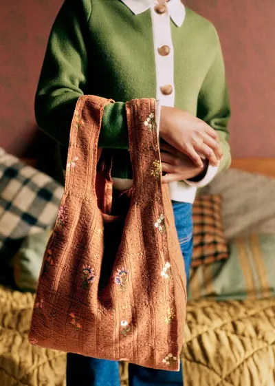 Sac supermarché - Broderie Herbier