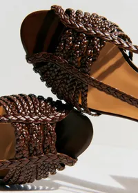 Sandales Alma - Chocolat Lisse Tressé — view 4