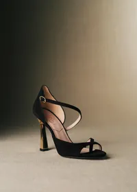 Sandales Brigitte - CFM Souliers x Editions Sézane - Velours Noir — view 2