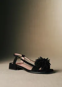 Sandales Émilie - CFM Souliers x Editions Sézane - Velours Noir — view 2