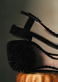 Sandales Émilie - CFM Souliers x Editions Sézane - Velours Noir — view 4