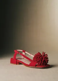 Sandales Émilie - CFM Souliers x Editions Sézane - Velours Rouge — view 2
