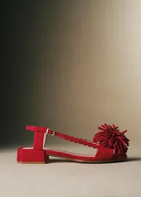 Sandales Émilie - CFM Souliers x Editions Sézane - Velours Rouge — view 3