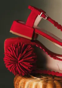 Sandales Émilie - CFM Souliers x Editions Sézane - Velours Rouge — view 4