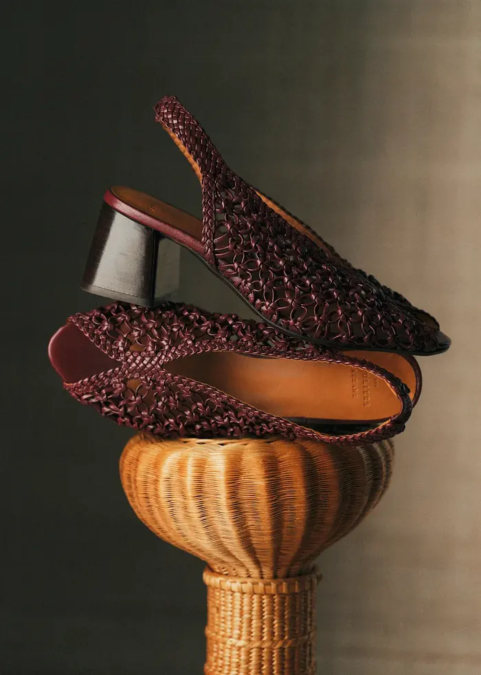Sandales Enora - Bordeaux brillant tressé