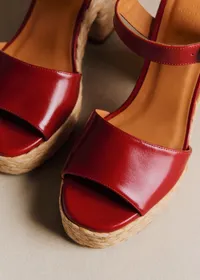 Sandales High Dorothée - Cerise Lisse — view 3