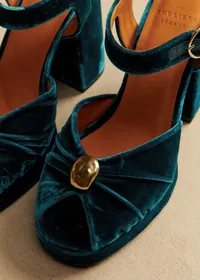 Sandales High Marjolaine - Bleu Velours — view 3