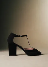 Sandales Hugo - CFM Souliers x Editions Sézane - Velours Noir — view 3