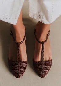 Sandales Low Aurore - Chocolat Lisse Tressé — view 5