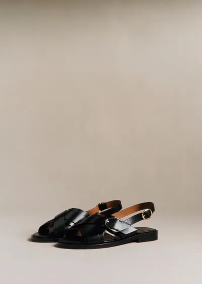 Sandales low Blandine - Noir Glacé