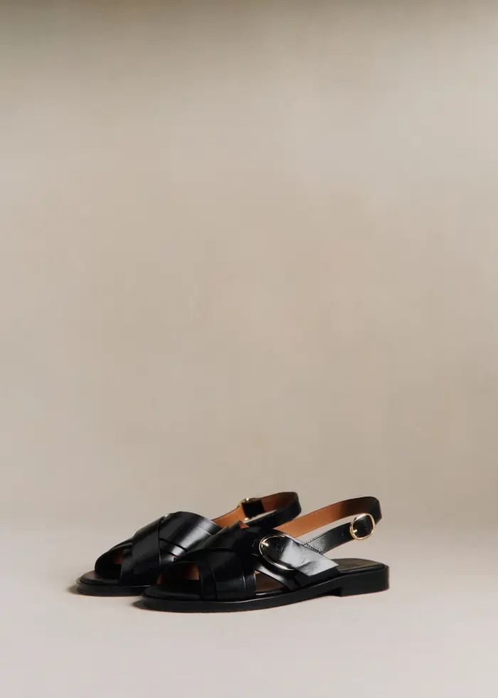 Sandales low Blandine - Noir Glacé