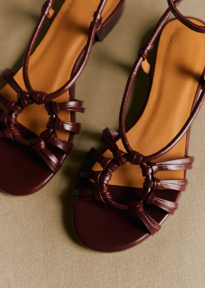 Sandales Low Gloria - Chocolat Lisse